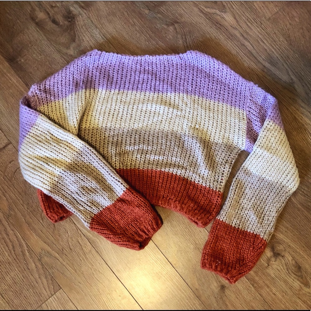 Cozy Knit Sweater with stripes  - women’s small